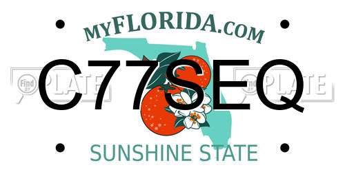C77SEQ Florida License Plate