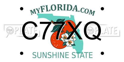 C77XQ Florida License Plate