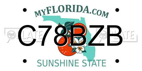 C78BZB Florida License Plate