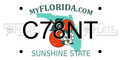 C78NT Florida License Plate
