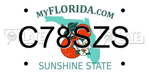 C78SZS Florida License Plate