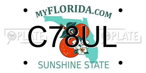 C78UL Florida License Plate