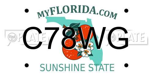 C78WG Florida License Plate