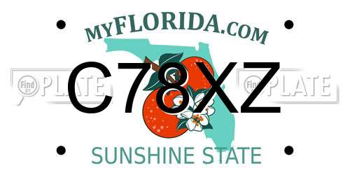 C78XZ Florida License Plate