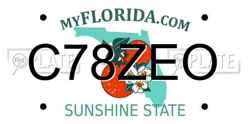 C78ZEO Florida License Plate