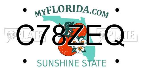 C78ZEQ Florida License Plate