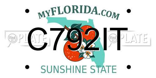 C792IT Florida License Plate