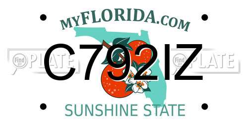 C792IZ Florida License Plate