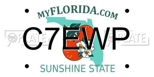 C7EWP Florida License Plate