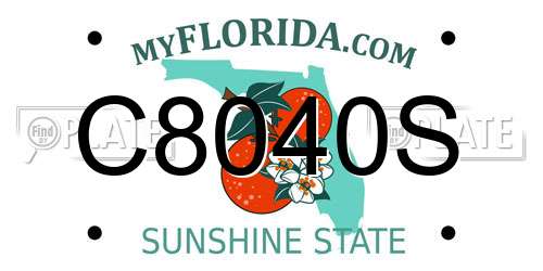 C8040S Florida License Plate