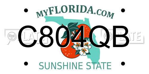 C804QB Florida License Plate