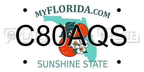 C80AQS Florida License Plate