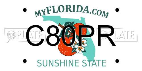 C80PR Florida License Plate