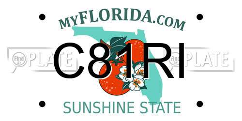 C81RI Florida License Plate