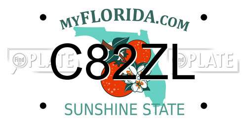 C82ZL Florida License Plate