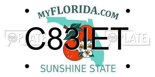 C83IET Florida License Plate