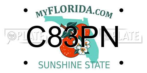 C83PN Florida License Plate