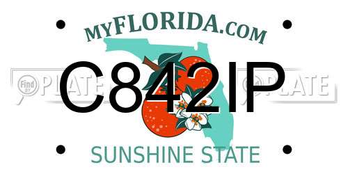 C842IP Florida License Plate