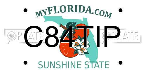 C84TIP Florida License Plate
