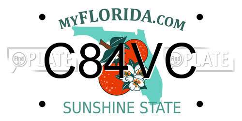 C84VC Florida License Plate