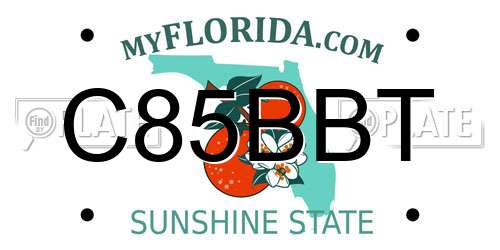 C85BBT Florida License Plate