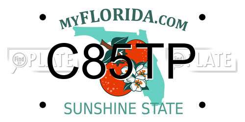 C85TP Florida License Plate