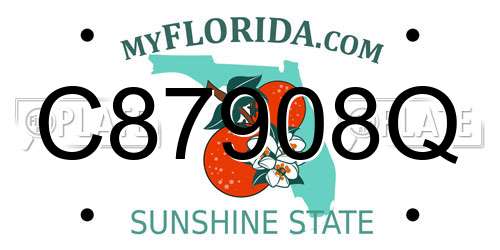 C87908Q Florida License Plate