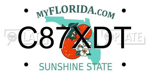 C87XDT Florida License Plate