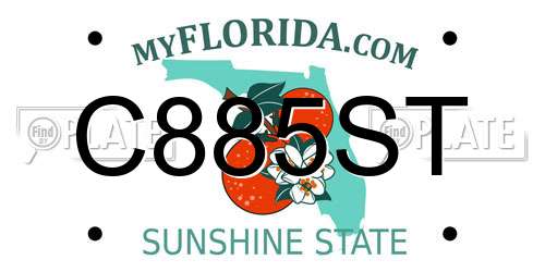 C885ST Florida License Plate