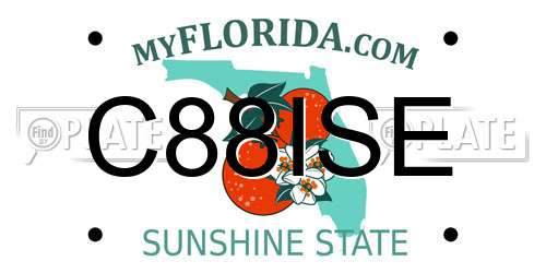 C88ISE Florida License Plate