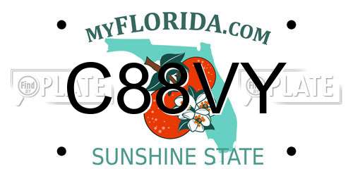 C88VY Florida License Plate