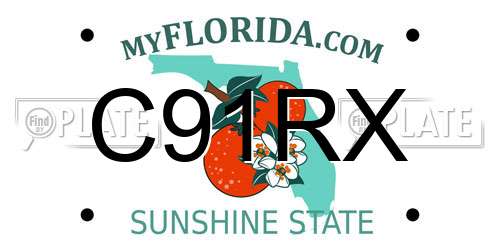 C91RX Florida License Plate