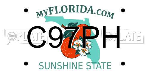 C97PH Florida License Plate