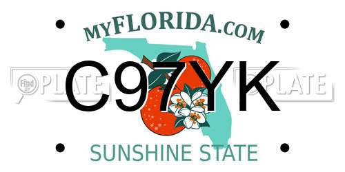 C97YK Florida License Plate
