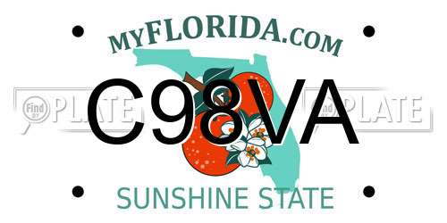 C98VA Florida License Plate