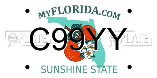 C99YY Florida License Plate