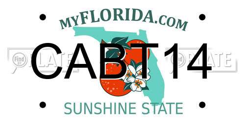 CABT14 Florida License Plate
