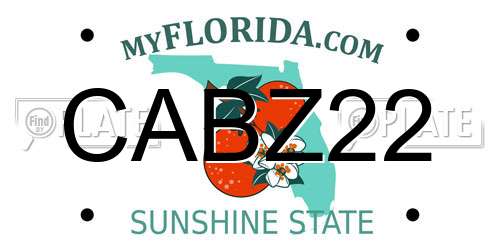 CABZ22 Florida License Plate