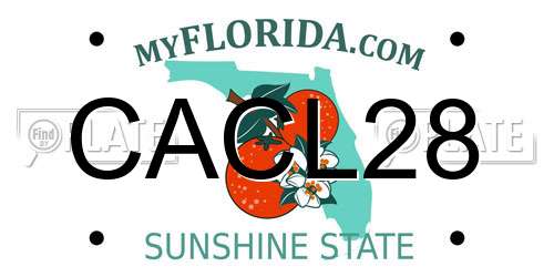 CACL28 Florida License Plate