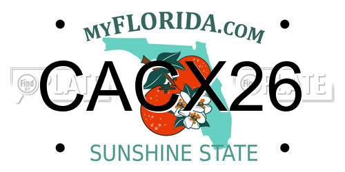 CACX26 Florida License Plate