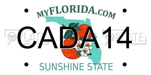CADA14 Florida License Plate