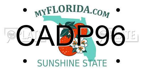 CADP96 Florida License Plate