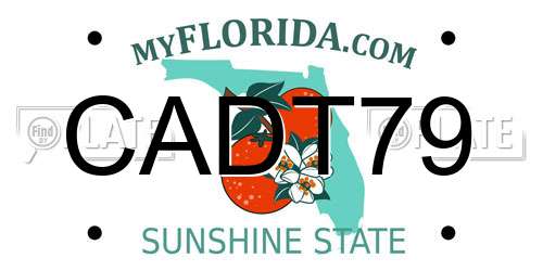 CADT79 Florida License Plate