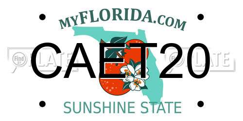 CAET20 Florida License Plate
