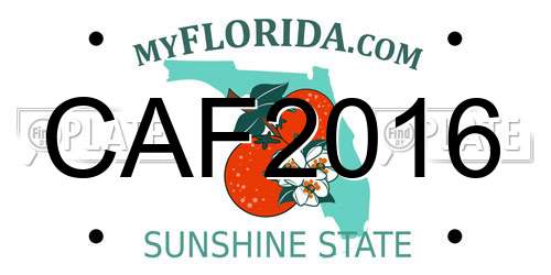 CAF2016 Florida License Plate