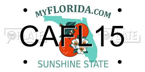 CAFL15 Florida License Plate
