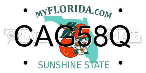 CAG58Q Florida License Plate