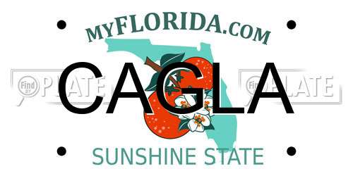 CAGLA Florida License Plate