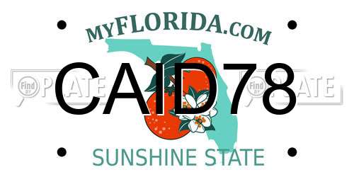 CAID78 Florida License Plate