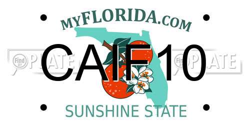 CAIF10 Florida License Plate